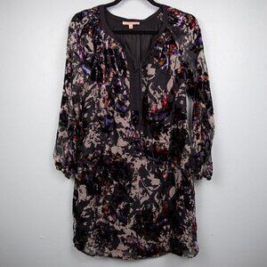 Gibson Latimer abstract print burnout velvet shift dress-XS